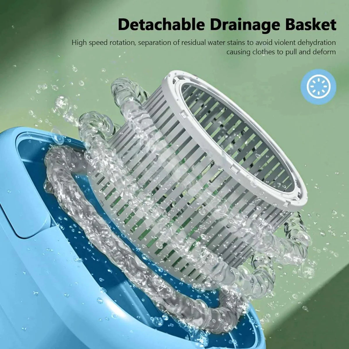 Mini Portable Washing Machine – Foldable Washing Machine with Dryer – Baby Clothes Washer – Compact Washer for Kids Clothes – Travel & Dorm Use – Small Washing Machine with Dryer Function – Electric Laundry Bucket Washer for Home & Outdoor