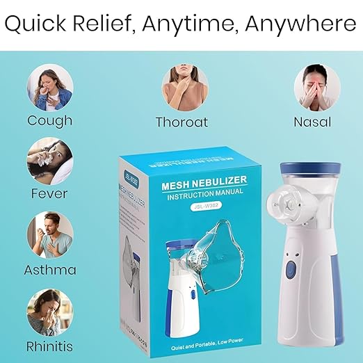Mesh Portable Nebulizer Machine & Mask for Kids and Adults Mini Inhaler Nebulizer