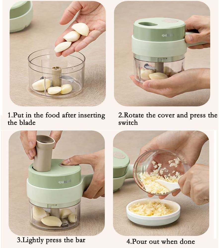 4 in 1 Handheld Electric Multifunctional Chopper Vegetable Cutter