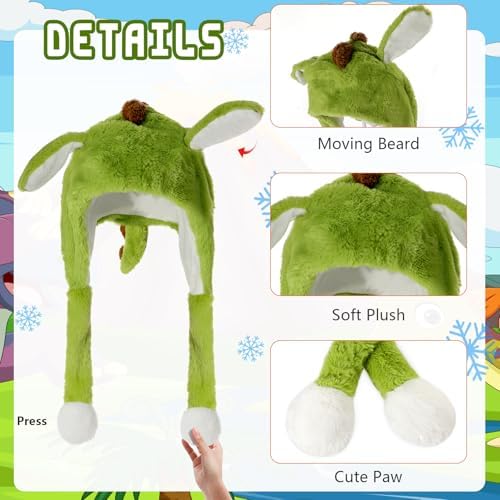 Rainbow Colorful Acrylic/Faux Wool Winter Earmuffs with Rabbit Ears-Fun Cold Protection