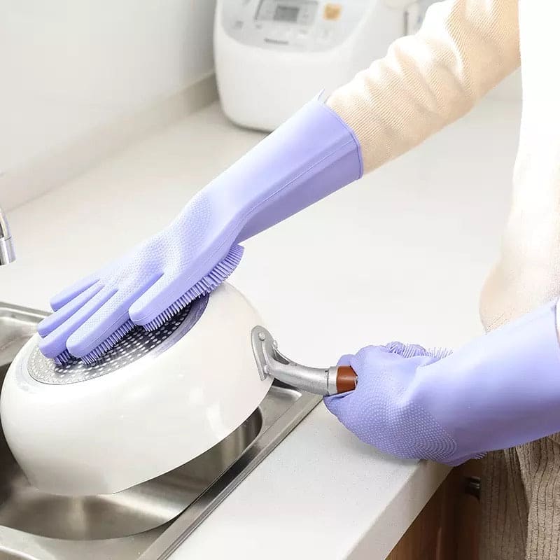 Durable and Flexible Silicone Washing Gloves for Every Task