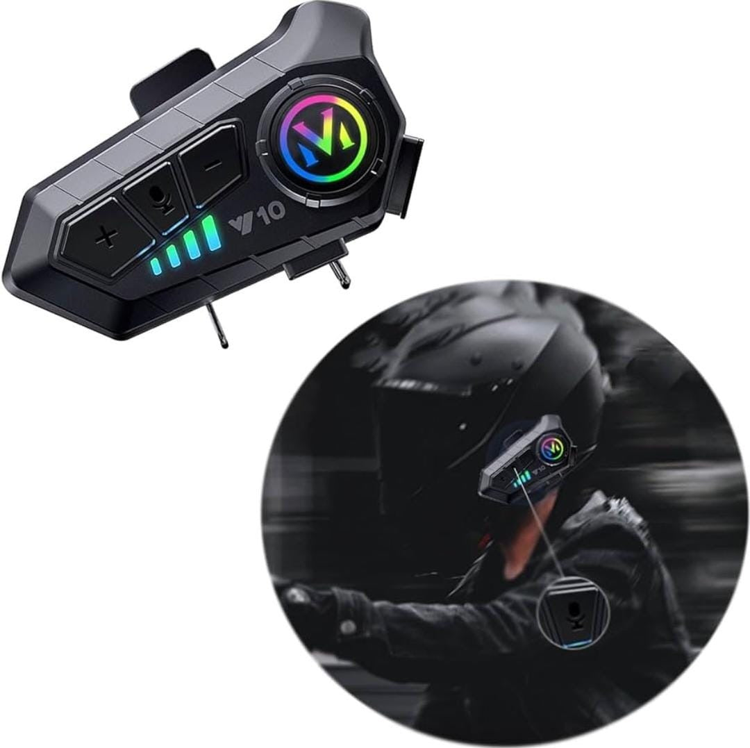 Y10 Motorcycle Helmet Headset Bluetooth 5.3 Voice Contro Motorcycle Wireless Hands-on Talking Headset Waterproof