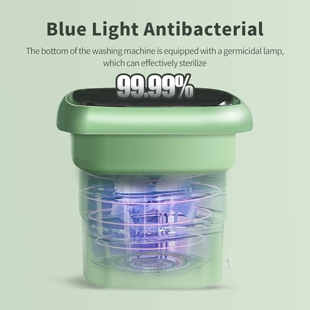 Mini Portable Washing Machine – Foldable Washing Machine with Dryer – Baby Clothes Washer – Compact Washer for Kids Clothes – Travel & Dorm Use – Small Washing Machine with Dryer Function – Electric Laundry Bucket Washer for Home & Outdoor