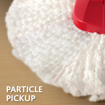 Easy Wring & Clean spin mop & bucket set | 3-Piece Handle 130 cm |Floor mop with spinning wringer | Turbo Refill 100% Microfibre mop head |